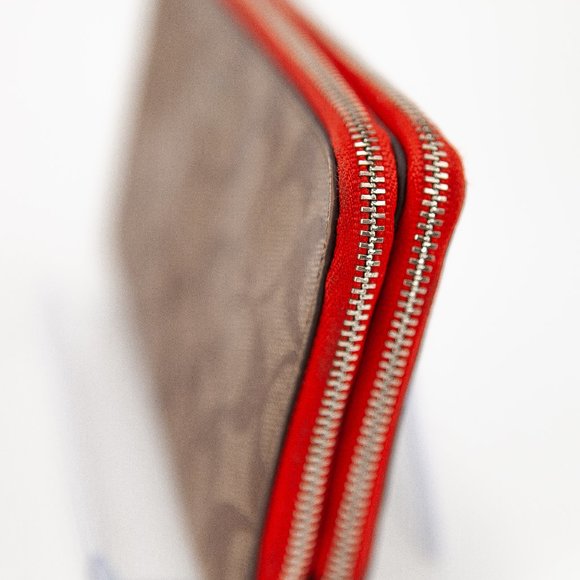 COACH Signature Double Corner Zip Wristlet - Picture 8 of 13